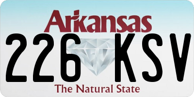 AR license plate 226KSV