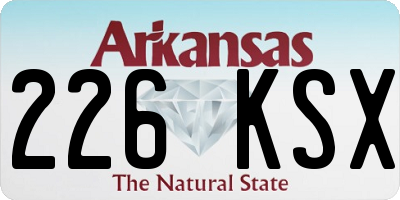 AR license plate 226KSX