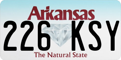 AR license plate 226KSY