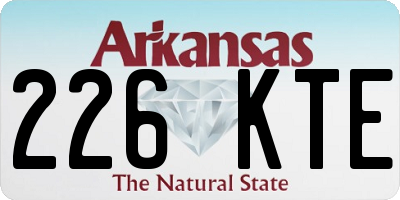 AR license plate 226KTE