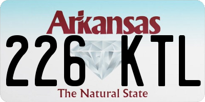 AR license plate 226KTL