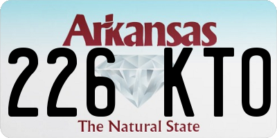 AR license plate 226KTO