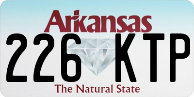 AR license plate 226KTP