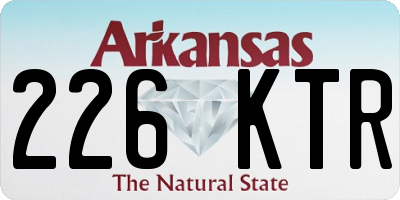 AR license plate 226KTR