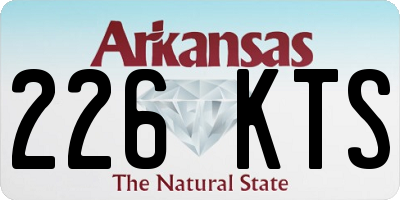 AR license plate 226KTS