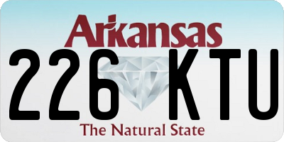 AR license plate 226KTU
