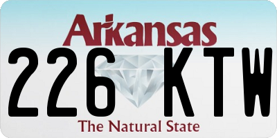 AR license plate 226KTW