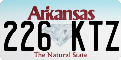 AR license plate 226KTZ