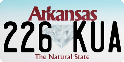 AR license plate 226KUA