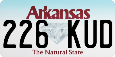 AR license plate 226KUD