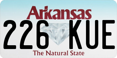 AR license plate 226KUE