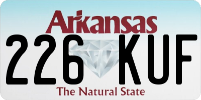 AR license plate 226KUF