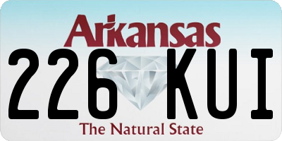 AR license plate 226KUI