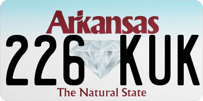 AR license plate 226KUK