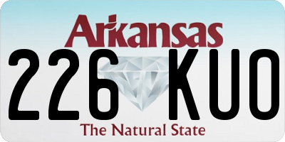 AR license plate 226KUO