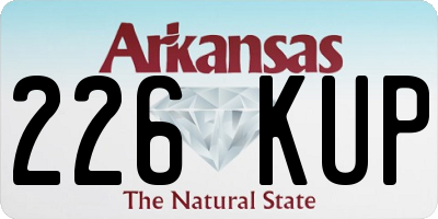 AR license plate 226KUP