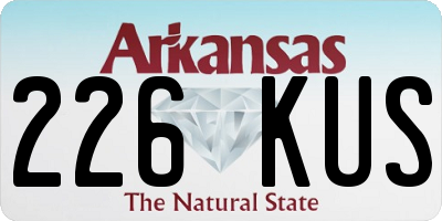 AR license plate 226KUS