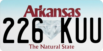 AR license plate 226KUU