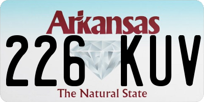 AR license plate 226KUV