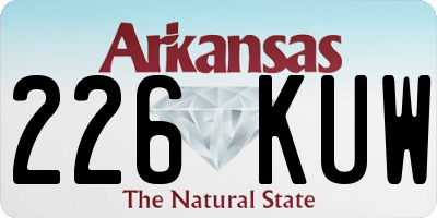 AR license plate 226KUW