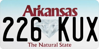 AR license plate 226KUX