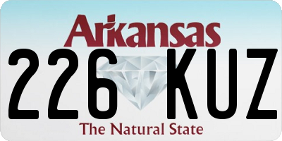 AR license plate 226KUZ