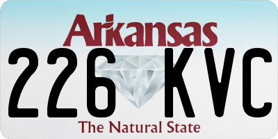 AR license plate 226KVC