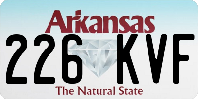 AR license plate 226KVF