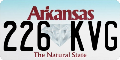 AR license plate 226KVG