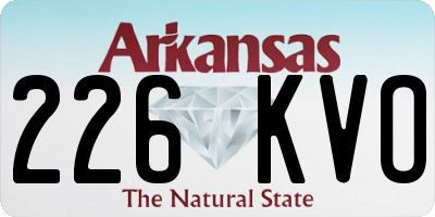 AR license plate 226KVO