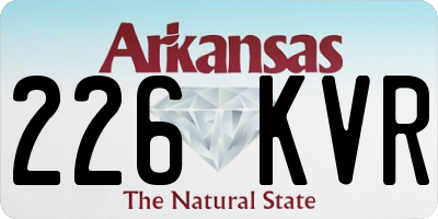 AR license plate 226KVR