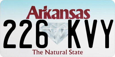 AR license plate 226KVY