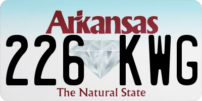 AR license plate 226KWG