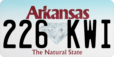 AR license plate 226KWI