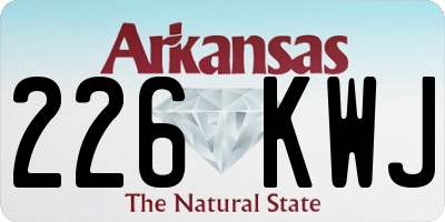 AR license plate 226KWJ