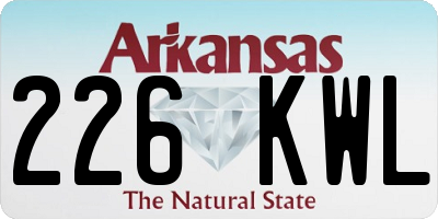 AR license plate 226KWL