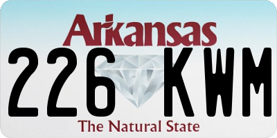 AR license plate 226KWM