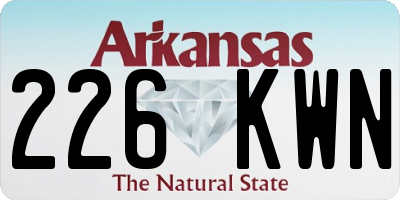 AR license plate 226KWN