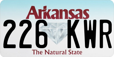 AR license plate 226KWR
