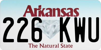 AR license plate 226KWU