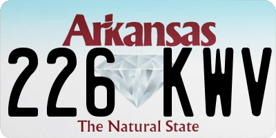 AR license plate 226KWV