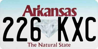 AR license plate 226KXC