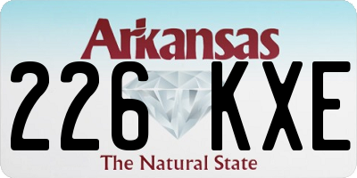 AR license plate 226KXE