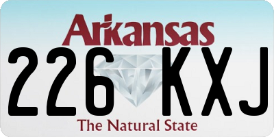 AR license plate 226KXJ