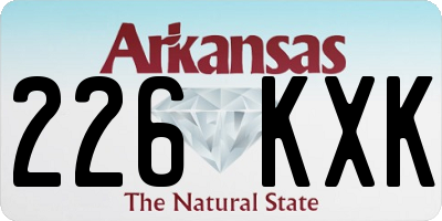 AR license plate 226KXK