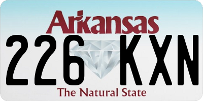 AR license plate 226KXN