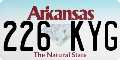 AR license plate 226KYG