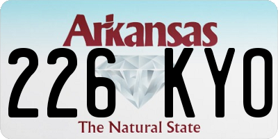AR license plate 226KYO