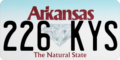 AR license plate 226KYS