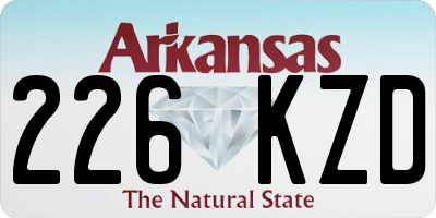 AR license plate 226KZD